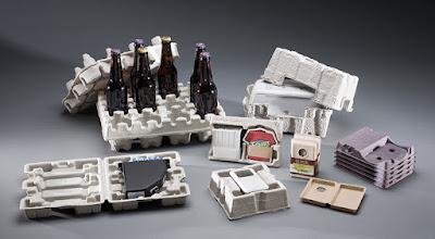 Molded fibre, also known as moulded pulp, is a type of packaging material made of wood pulp, recycled paperboard, and/or newsprint.