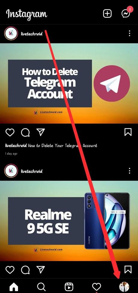 Go to your Instagram profile