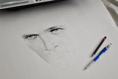 Pencil to Paper... Paul Newman, WIP