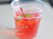 Cranberry Juice Tonic Water with Lime.