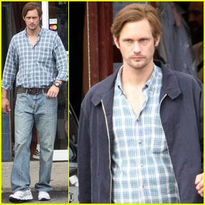 Alexander Skarsgård on the set of his new film, ‘Disconnect’