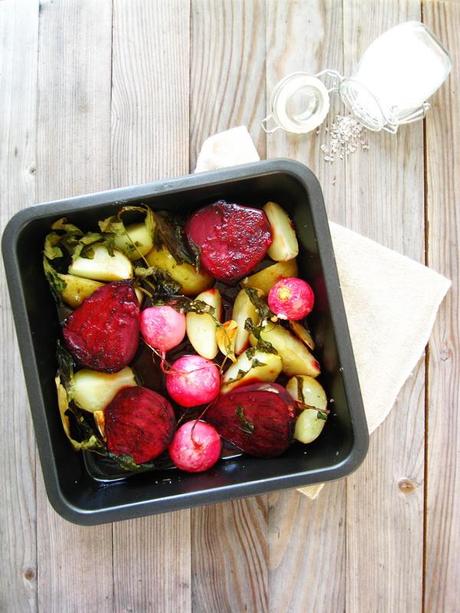 Roasted Beetroot Salad with Radishes and Potatoes