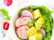 Radish Green Leaves Salad with Basil Vinaigrette