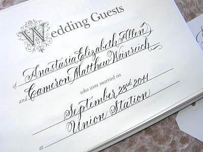 Wedding Calligraphy Ideas