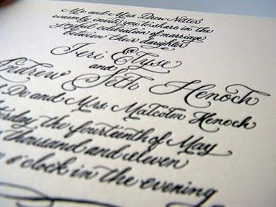 Wedding Calligraphy Ideas