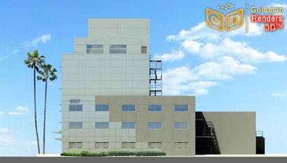 3D Renderings, Office Building Wilshire Boulevard