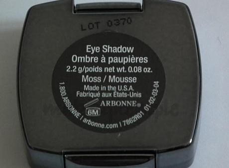 Swatches:Eye Shadow: Arbonne: Arbonne Moss Eye Shadow Swatches