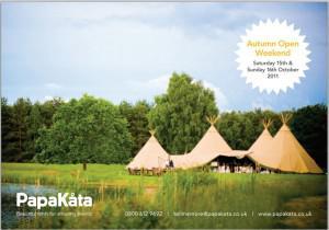 A picture of papa kata tents in an open field