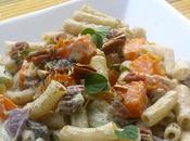 Autumnal Pasta: Creamy Penne with Roasted Butternut Squash, Pecans, Oregano