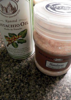 Orecchiette with Italian saisage & Rapini-Pistachio Pesto - Sprinkle pistachio oil & gourmet salt
