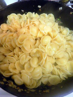 Orecchiette with Italian saisage & Rapini-Pistachio Pesto - Add pasta