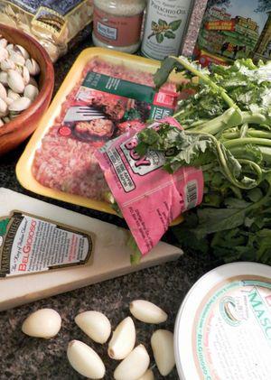 Orecchiette with Italian saisage & Rapini-Pistachio Pesto -Ingredients