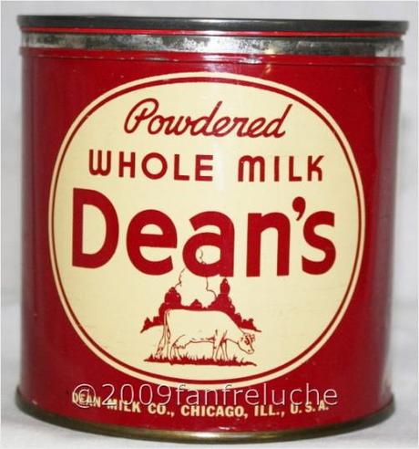 Vintage Dean's dairy powdered milk tin can