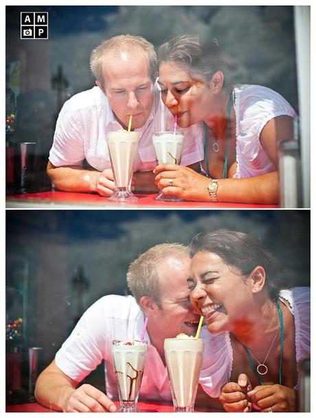 Milkshakes & graffiti in Brighton – Leela & Sam’s colorful engagement shoot!