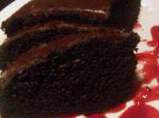 Wednesdays Unplugged Glazed Dark Chocolate Cake with Raspberry Sauce