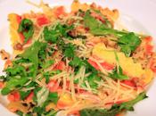 Butternut Squash Ravioli with Parmesan, Walnuts Arugula