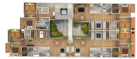 12 Captivating Architectural 3D Colored Floor Plans