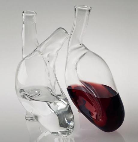 Cardiac Inspired “Cuore” Glass Flask
