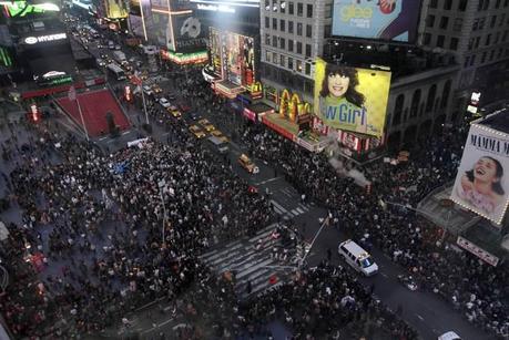 Image: Protesters fill Times Square in New York