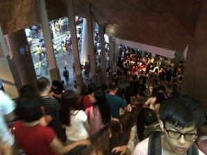 Shopping crowds Hong Kong