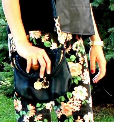 OOTD: Dark Florals and Leather