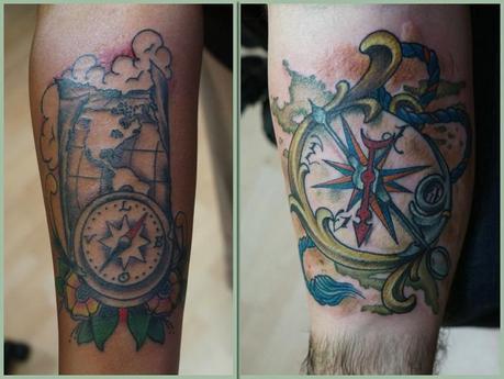 Our Compass Tattoos from Charmed LIfe