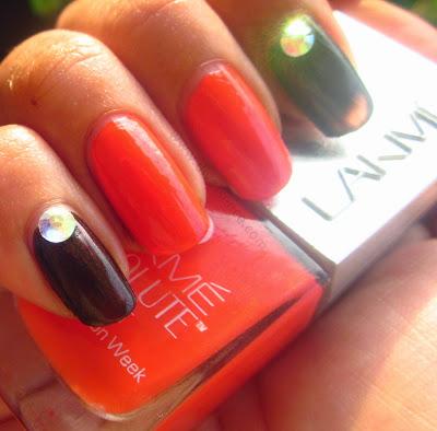 A Quick Mani For Fall/Halloween!  (No Nail Art Tools Required!)