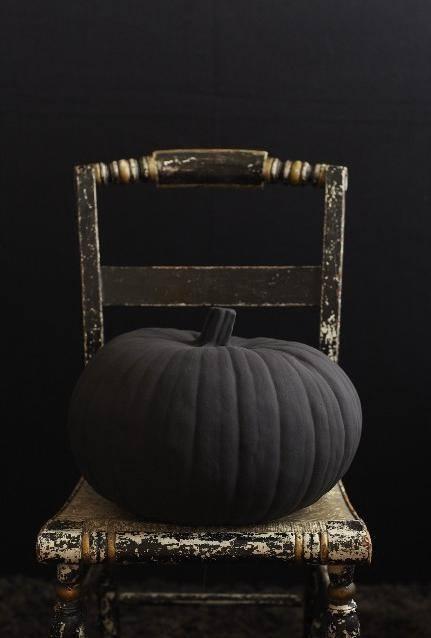 black halloween pumpkin