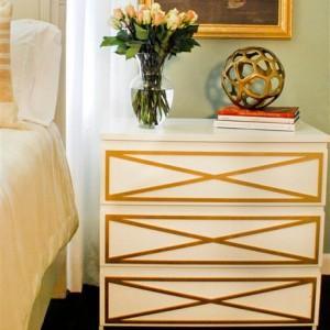 metallic overlays dresser