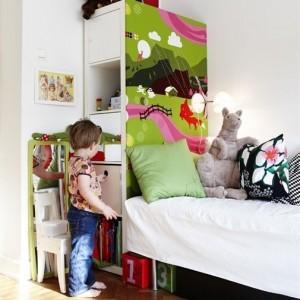 ikea storage unit:headboard hack