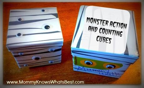 Kids Game: Monster Action and Counting Cubes