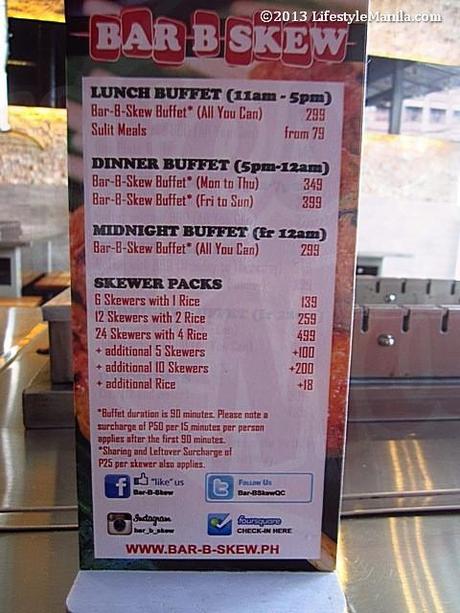 Bar-B-Skew-Buffet-Menu