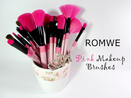 Romwe Pink Makeup Brushes