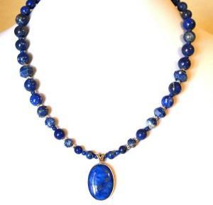 Photo of Sterling Silver Lapis Necklace