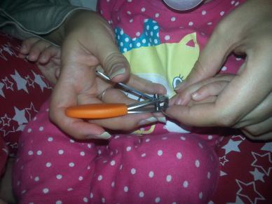 I can cut Little Miss A’s nails!