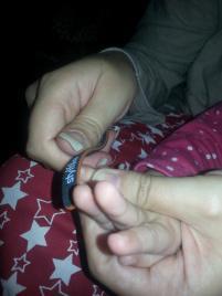 I can cut Little Miss A’s nails!