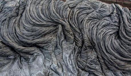 Swirling lava rock