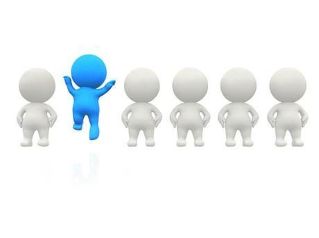 happy 3D man standing out