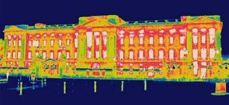 Thermal image of Buckingham Palace