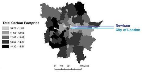 London carbon footprint map