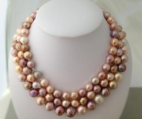 Colorful Freshwater 'Ripple' Pearl Necklaces