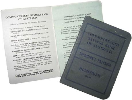 Old Passbook - Just like the one I had. Picture from Wikipedia -http://en.wikipedia.org/wiki/Commonwealth_Bank 