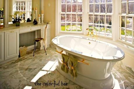 staged master bath in a 3.5 million home