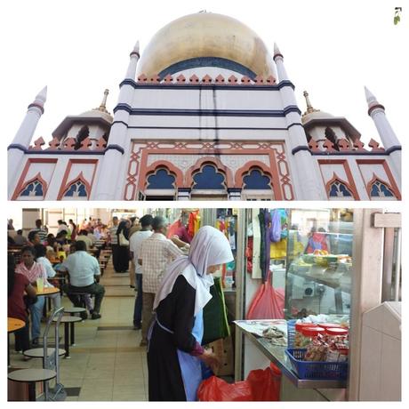 Sultan Mosque (top) & Little India's Tekka Centre (bottom)