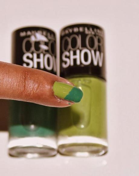 Maybelline Color Show Nail Paints 301 Tenacious Teal and 404 Mint Mojito