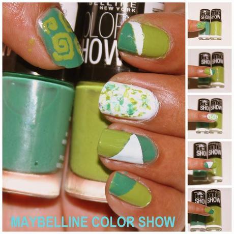 Maybelline Color Show Nail Paints 301 Tenacious Teal and 404 Mint Mojito