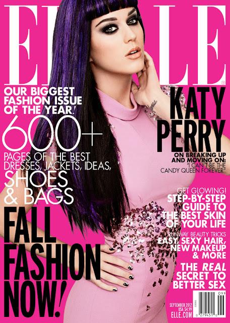Katy Perry on Elle Magazine September 2012 Issue Cover