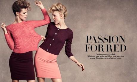 H&M; Lookbook: Passion for Red Fall 2012