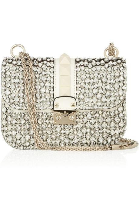 VALENTINO Glam Lock crystal-embellished leather shoulder bag €2,300