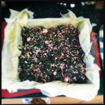 Another herb pie from #TastingJrslm.  Assembly 1